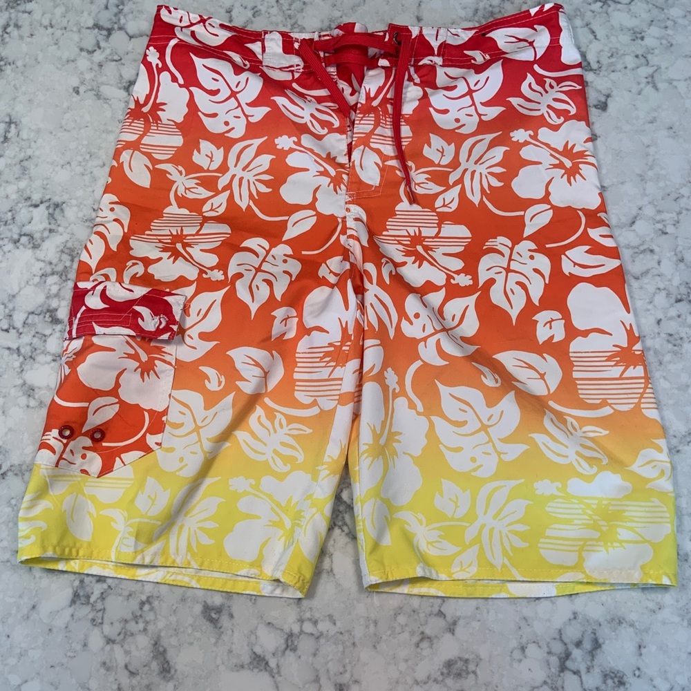Hang Ten Colorful Floral Swimsuit. Size L.